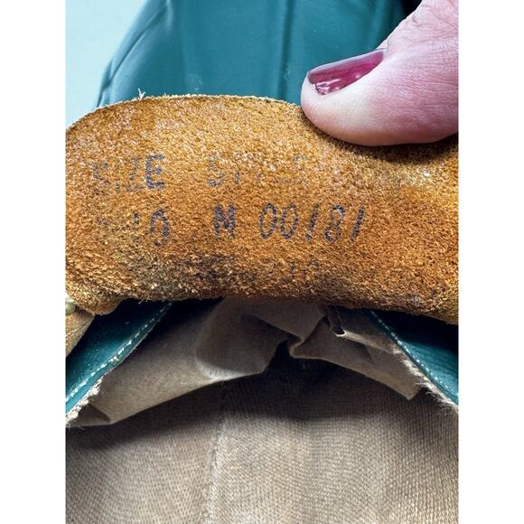 EDDIE BAUER Womens Duck Boots SIZE 10 Green LEATHER RAIN DUCK HUNTING Outdoor - Picture 9 of 9